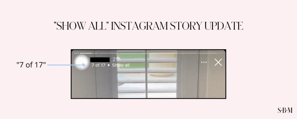 new show all ig feature 7 of number of story slides example from the app